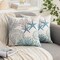 Set of 2 Coastal Nautical Throw Pillow Covers 18x18 Inch, Blue Ocean Seashell Coral and Starfish Velvet Decorative Cushion Covers for Couch, Sofa, Bedroom, Living Room, Patio & Beach House Decor